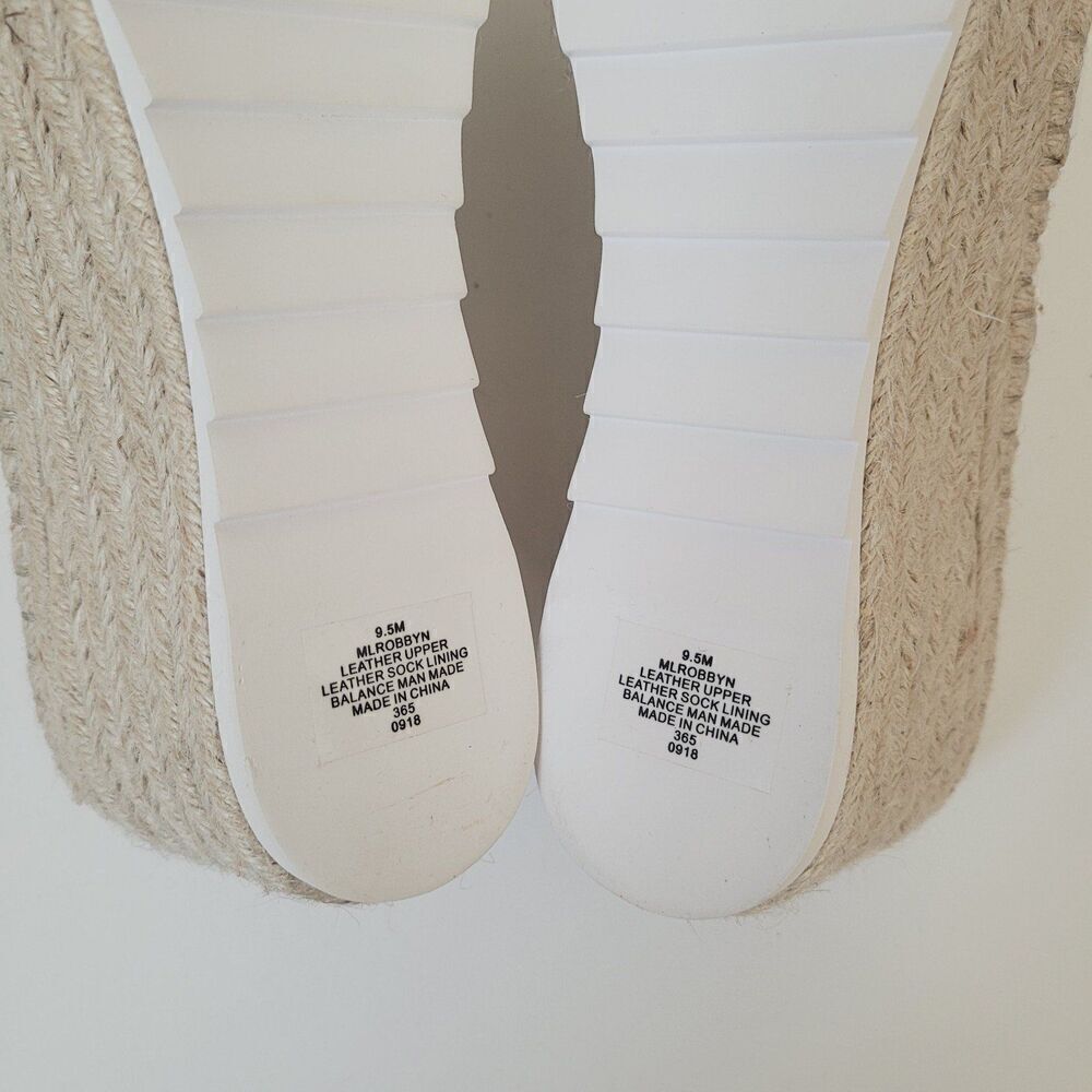 Marc Fisher Robbyn White Espadrille Slip on Sandal Size 9.5 - Picture 6 of 7